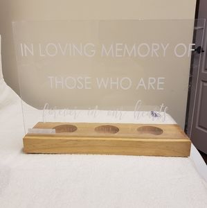 Wedding Memories Candle Sign